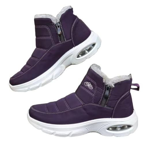 Winterstiefer Damen mit Air Cushion Orthopedic Diabetic Warme Kurzschaft Stiefel Senioren Winter Kurzschaf Diabetiker Wanderschuhe von Dinint