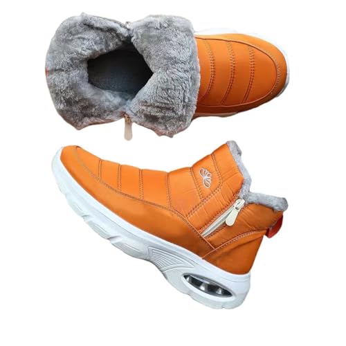 Winterstiefer Damen mit Air Cushion Orthopedic Diabetic Warme Kurzschaft Stiefel Senioren Winter Kurzschaf Diabetiker Wanderschuhe von Dinint