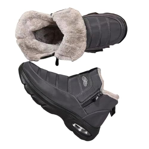 Winterstiefer Damen mit Air Cushion Orthopedic Diabetic Warme Kurzschaft Stiefel Senioren Winter Kurzschaf Diabetiker Wanderschuhe von Dinint