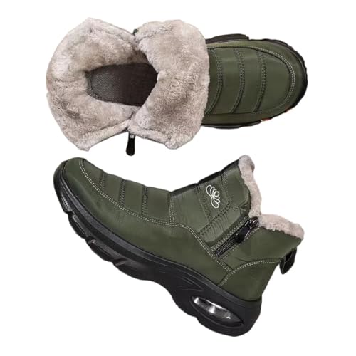 Winterstiefer Damen mit Air Cushion Orthopedic Diabetic Warme Kurzschaft Stiefel Senioren Winter Kurzschaf Diabetiker Wanderschuhe von Dinint