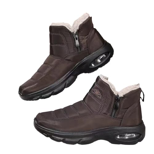 Winterstiefer Damen mit Air Cushion Orthopedic Diabetic Warme Kurzschaft Stiefel Senioren Winter Kurzschaf Diabetiker Wanderschuhe von Dinint