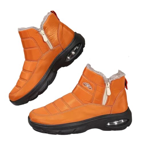 Winterstiefer Damen mit Air Cushion Orthopedic Diabetic Warme Kurzschaft Stiefel Senioren Winter Kurzschaf Diabetiker Wanderschuhe von Dinint