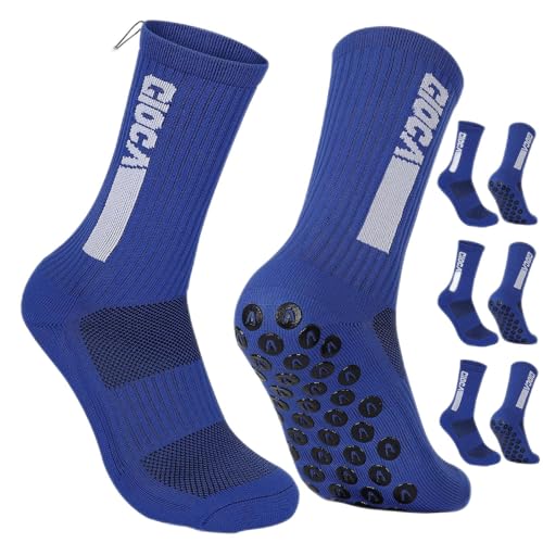 Fußballsocken 3 paar Fußball Socken Unisex Socken | Anti-Rutsch-Design | Universal-Maßstab 38-45 | 75% Baumwolle | Stutzen Fussball Herren, Tape Design Fussballsocken Männer von Dinjunxi