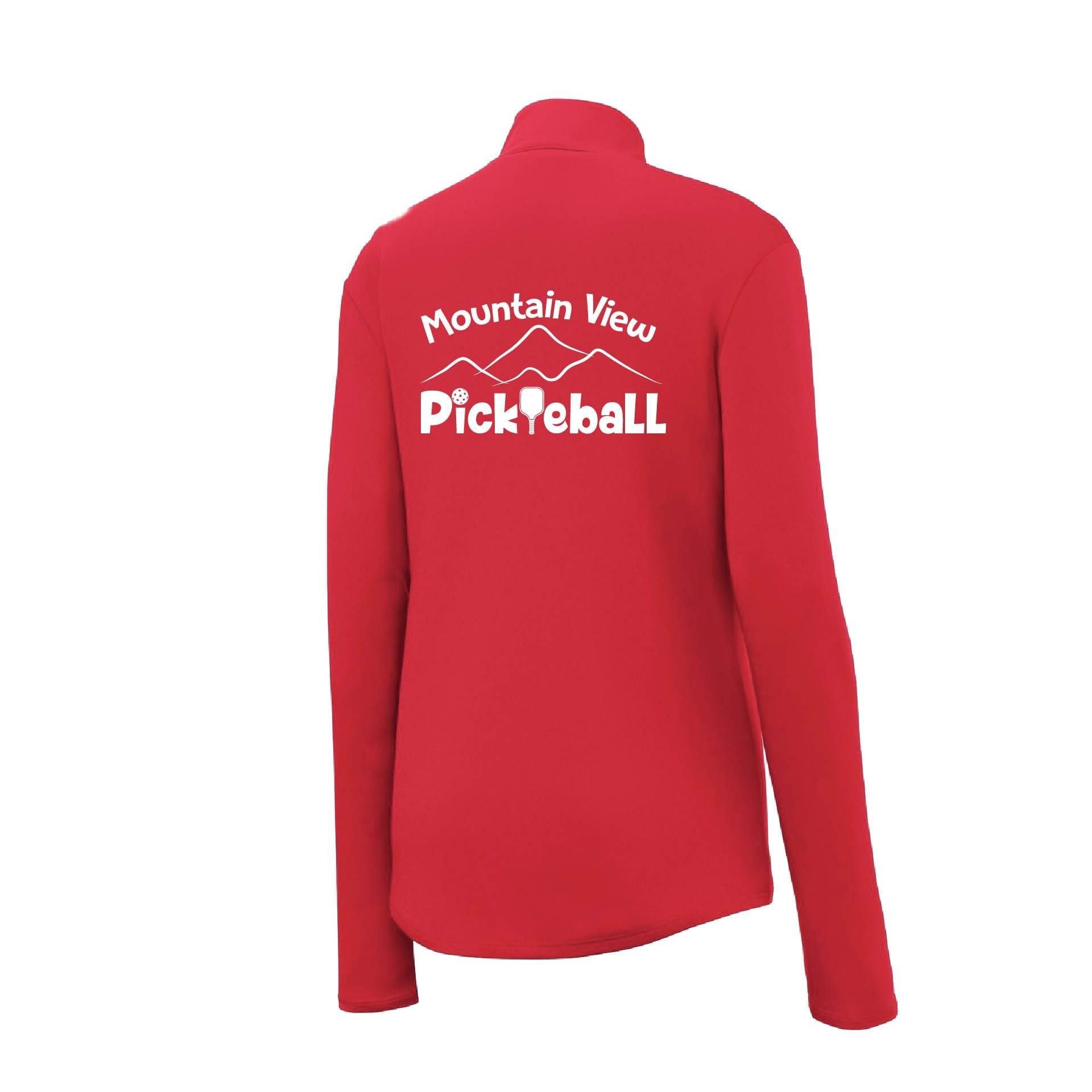 Mountain View Pickleball 1/4 Zip Pullover Für Frauen ... Damen Ladie's Spaß Kleidung von DinkDinkSmash