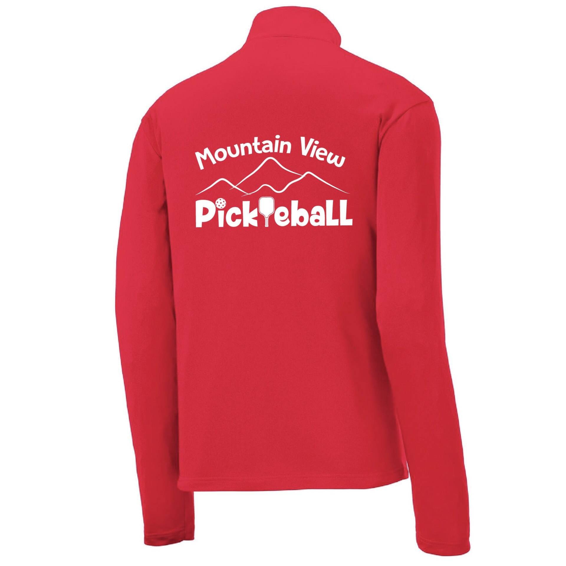 Mountain View Pickleball Club Herren 1/4 Zip Pullover ... Langarmshirt von DinkDinkSmash