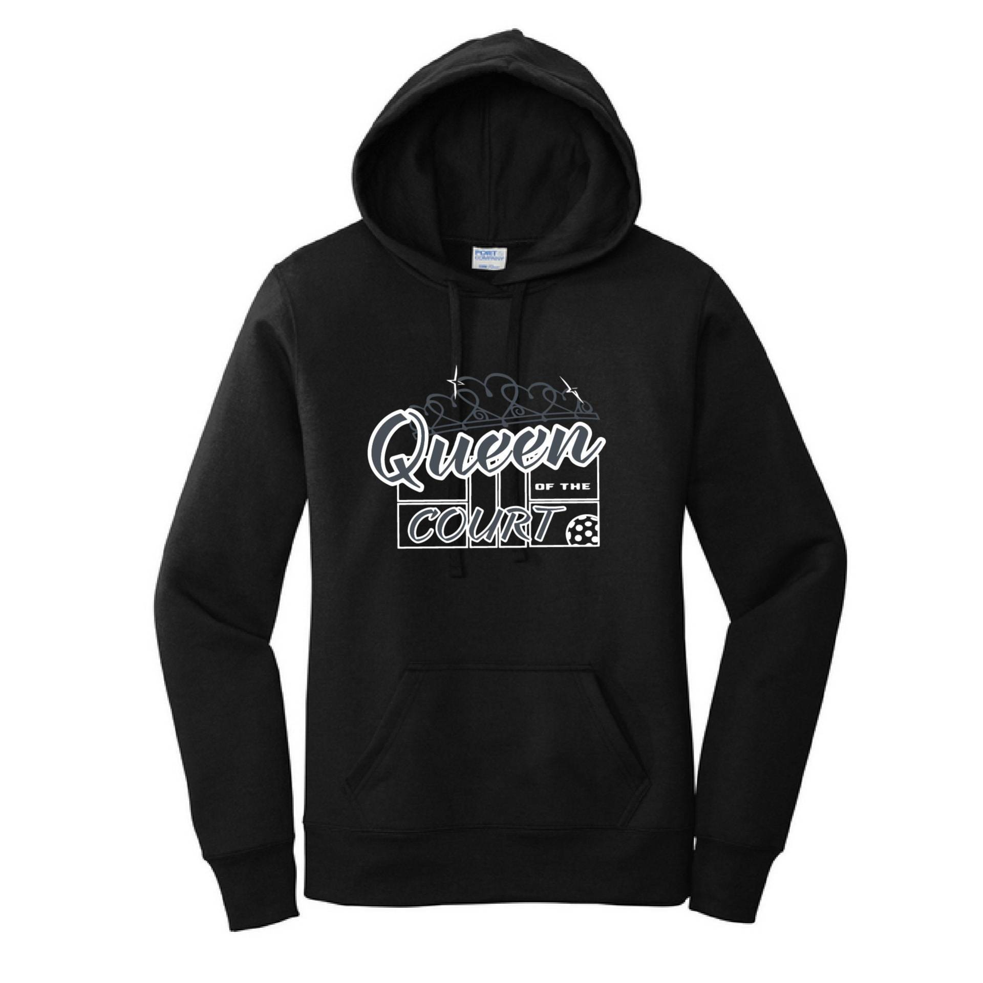 Queen Of The Court Frauen Kapuzen-Sweatshirt ... Pickleball Shirt Lady's von DinkDinkSmash