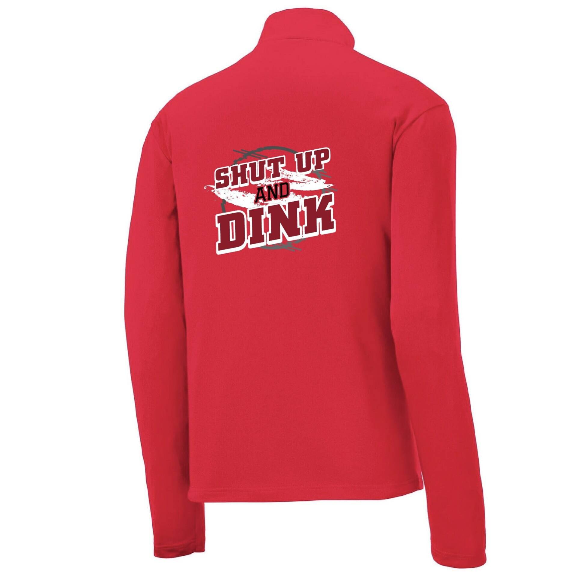 Shut Up & Dink Herren 1/4 Zip Pullover ... Pickleball Langarmshirt von DinkDinkSmash