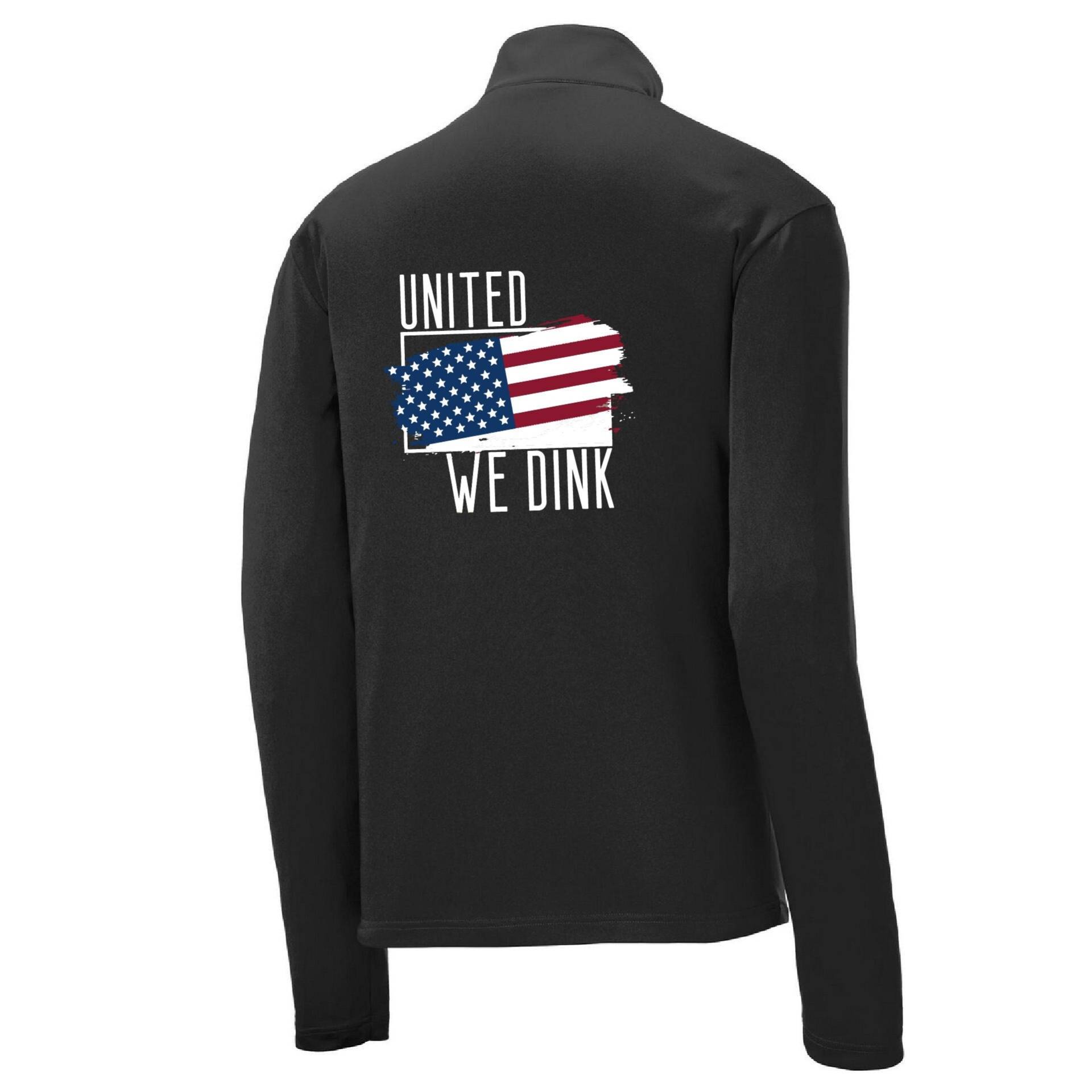 United We Dink Herren 1/4 Zip Pullover ... Pickleball Langarmshirt von DinkDinkSmash