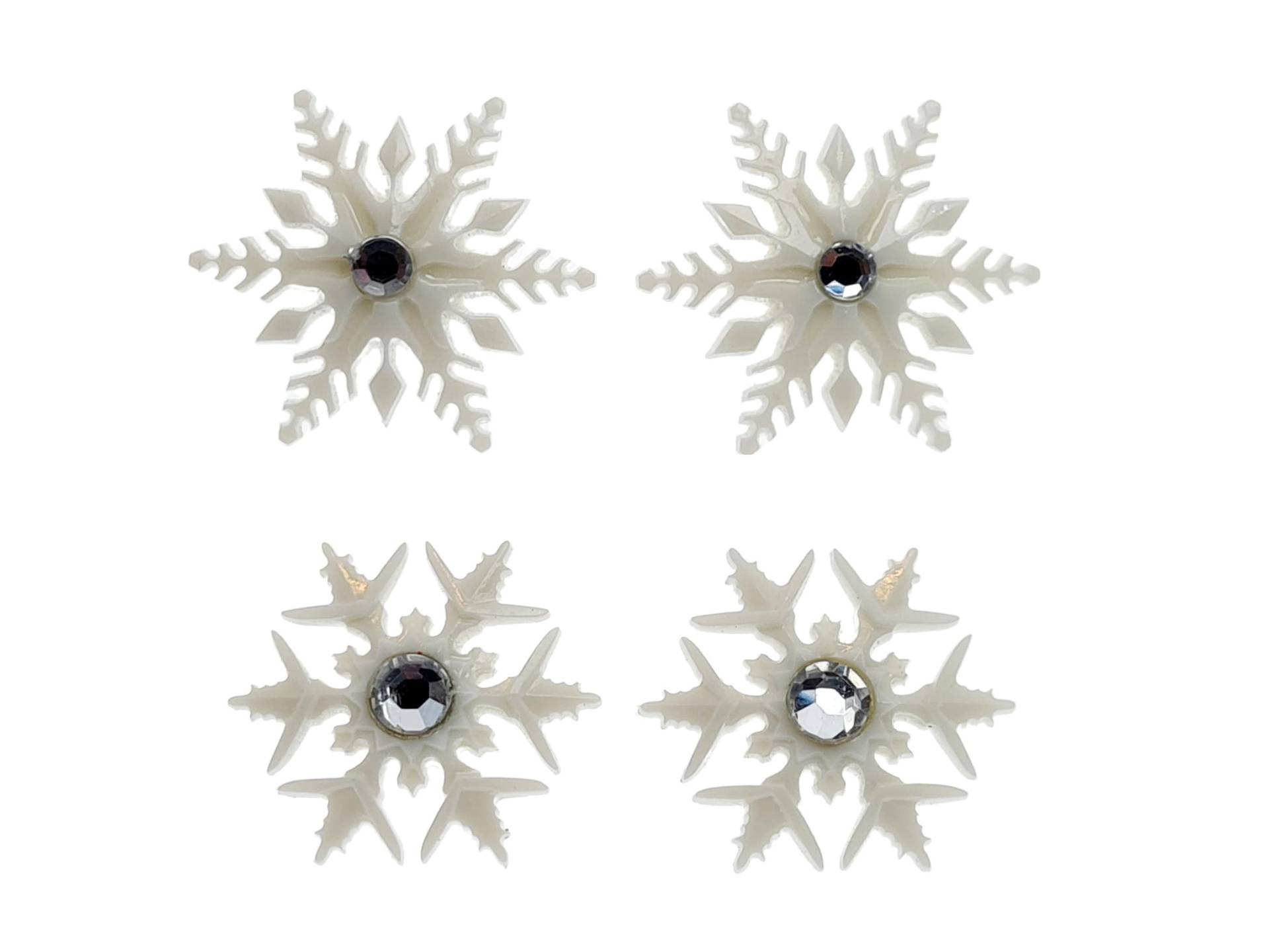 Weihnachten Strass Schneeflocke Ohrstecker - Silber 3D Acryl Anhänger Neuheit Kawaii Spaß Geschenke Für Mädchen Handgemachter Schmuck von DinkyDotsDollhouse