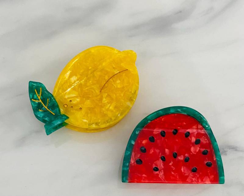 Zitrone Oder Wassermelone Haarspange Acetat Klauenspange Zitrone Oder Wassermelone Haarspange Acetat Klauenspange von DinnerPartyDarling