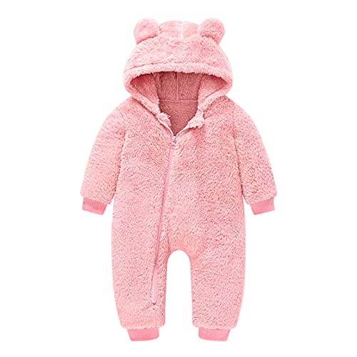 Dinnesis Baby Strampler Säugling Neugeborenes Mädchen Jungen Bär Warmer Dicker Schneeanzug Kapuzenmantel Overall Kälteschutz Winddicht Winterkleidung von Dinnesis