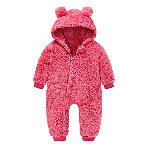 Dinnesis Baby Strampler Säugling Neugeborenes Mädchen Jungen Bär Warmer Dicker Schneeanzug Kapuzenmantel Overall Kälteschutz Winddicht Winterkleidung von Dinnesis