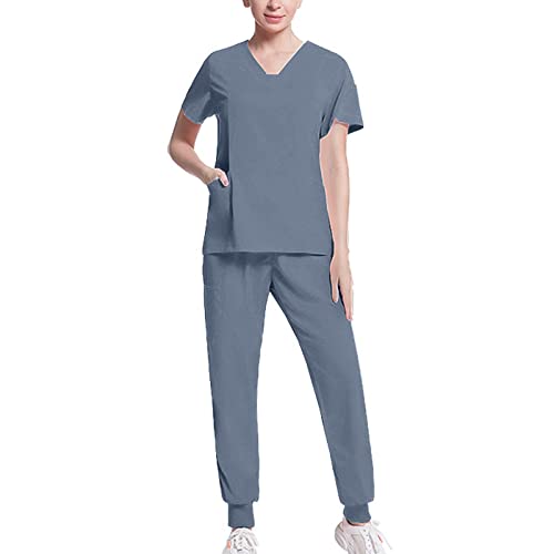 Dinnesis Unisex-Schrubb-Set - Medizinische Uniform mit Oberteil und Hose Schlupfkasack Kasack Damen für Krankenpflege und Altenpflege Slim Fit Damen Set Kleidung Ärzte, Chirurgen, Therapeuten von Dinnesis