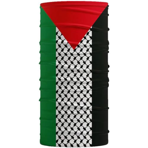 Dinntty Bandana-Halsmanschette mit Palästina-Flagge winddicht multifunktionaler Bandana-Schal Gesichtsbedeckung für Outdoor-Aktivitäten von Dinntty