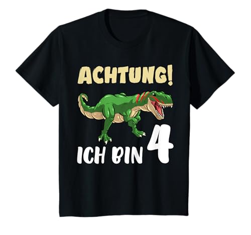 4. Geburtstag Dino Shirt Jungen 4 Jahre Alt Dinosaurier T-Shirt von Dino 4 Jahre Tshirt Junge 4 Jahre Dino Geschenk