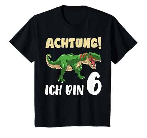 6. Geburtstag Dino Shirt Jungen 6 Jahre Alt Dinosaurier T-Shirt von Dino 6 Jahre Tshirt Junge 6 Jahre Dino Geschenk