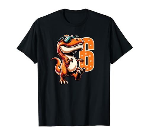 Coole Dinosaurier-Spaß, tolle Dino-Party für Kinder zum 6. Geburtstag T-Shirt Coole Dinosaurier-Spaß, tolle Dino-Party für Kinder zum 6. Geburtstag T-Shirt von Dino 6th Birthday Party