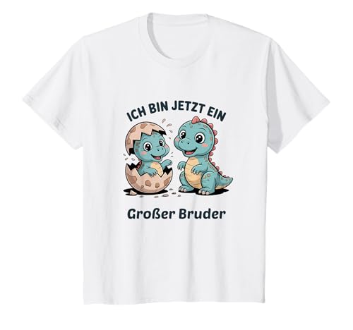 Kinder Dino Baby Ich Bin Jetzt EIN Großer Bruder Dinosaurier T-Shirt von Dino Baby Ich Bin Jetzt Ein Großer Bruder