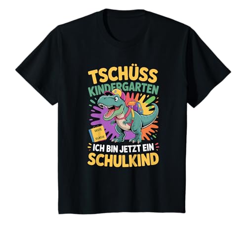 Kinder T-Rex Schulkind 2025 Dinosaurier Einschulung 2025 Jungen T-Shirt von Dino Schulkind 2025 Jungen 1. Klasse Schule Design