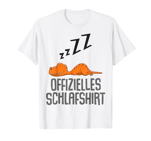 Offizielles Schlafshirt Herren Dinosaurier Lustig Geschenk T-Shirt von Dino Shirt Fun Schlafshirt Damen Lustige T-Shirts