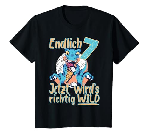 Dino TRex Tyrannosaurus Rex Kind Sohn 7 Jahre - 7. Geburtstag Dinosaurier cooler T-Rex Junge T-Shirt Schwarz Kurzarm Crew Neck Klassisch 7 Jahre Kinder 80 Dino TRex Tyrannosaurus Rex Kind Sohn 7 Jahre - 7. Geburtstag Dinosaurier cooler T-Rex Junge T-Shirt Schwarz Kurzarm Crew Neck Klassisch 7 Jahre Kinder 80 von Dino TRex Tyrannosaurus Rex Kind Sohn 7 Jahre