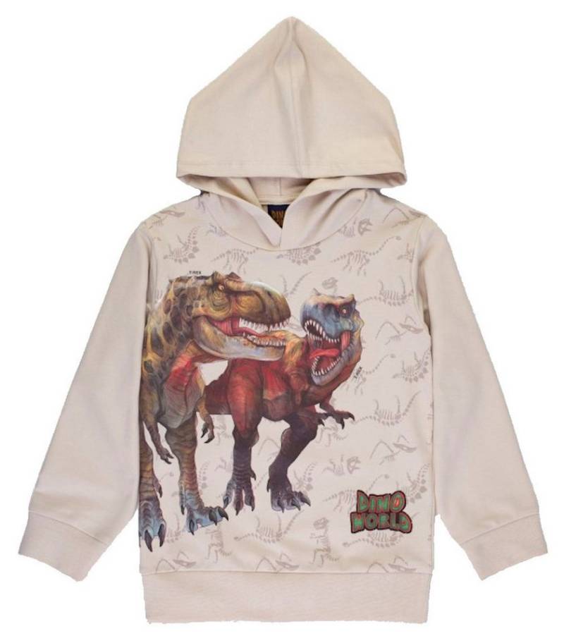 Dino World Kapuzensweatshirt Dino World Dinosaurier T-Rex Duo Pullover Sweatshirt Kapuze oatmeal (1-tlg) von Dino World