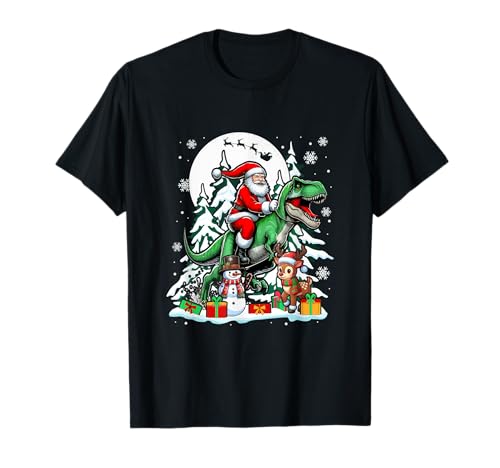 Santa Riding T-Rex Reindeer Snowman Christmas Family Kids T-Shirt Santa Riding T-Rex Reindeer Snowman Christmas Family Kids T-Shirt von Dinosaur Christmas Costume