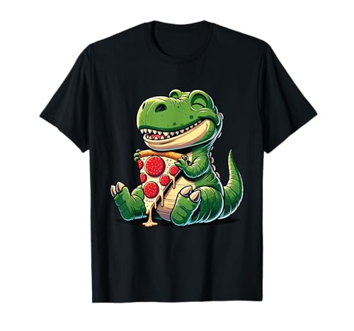 Lustiger Dinosaurier-Pizza-Grafik, Jungen, Mädchen, Frauen, Kinder T-Shirt von Dinosaur Eating Pizza Graphic Dinosaur Lover