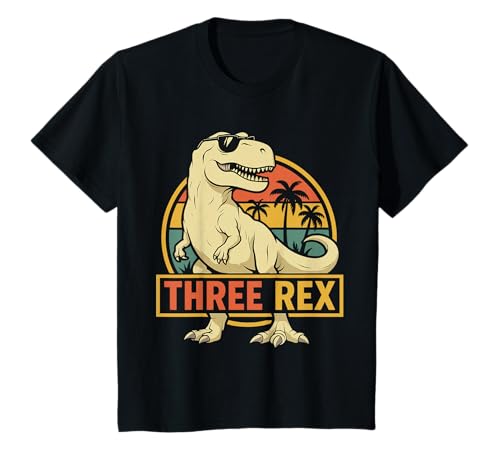 Kinder Three Rex 3rd Birthday Third Dinosaurier 3 Jahre alt T-Shirt Kinder Three Rex 3rd Birthday Third Dinosaurier 3 Jahre alt T-Shirt von Dinosaur Family Store - Three Rex 3rd Birthday
