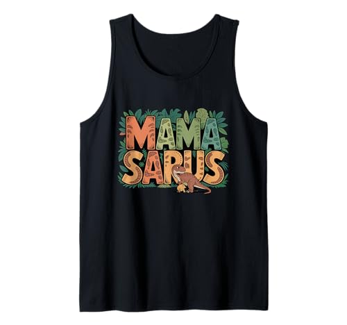 Mama Sarus Dinosaurier Mama mit Baby Retro Dschungel Tank Top Mama Sarus Dinosaurier Mama mit Baby Retro Dschungel Tank Top von Dinosaur Mom Jurassic Family Mamasaurus Retro