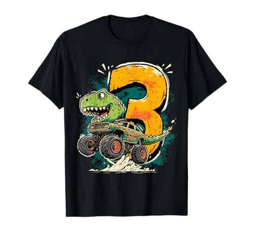 Monster Truck Dinosaurier 3. Geburtstag für Kleinkind Jungen T-Shirt Monster Truck Dinosaurier 3. Geburtstag für Kleinkind Jungen T-Shirt von Dinosaur Monster Truck Bday Apparel