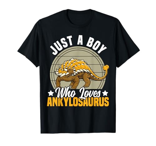 Just A Boy Who Loves Ankylosaurus Dinosaur Lover Boys Dino T-Shirt von Dinosaur Shirts and Dinosaur Gifts for Dino Lovers