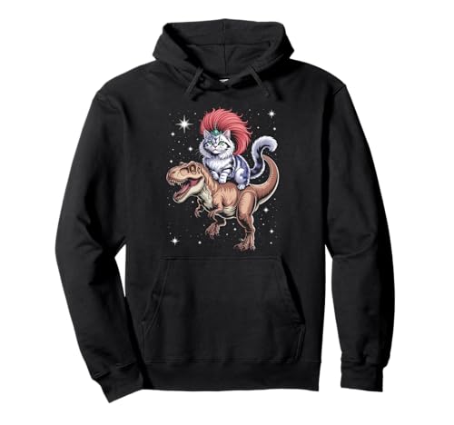 Lustiger Spruch Glam Katze Reiten T Rex Sparkle Chaos Damen Herren Pullover Hoodie Lustiger Spruch Glam Katze Reiten T Rex Sparkle Chaos Damen Herren Pullover Hoodie von Dinosaur Tiara Humor Mohawk Fantasy Whimsical Pet