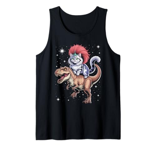 Lustiger Spruch Glam Katze Reiten T Rex Sparkle Chaos Damen Herren Tank Top Lustiger Spruch Glam Katze Reiten T Rex Sparkle Chaos Damen Herren Tank Top von Dinosaur Tiara Humor Mohawk Fantasy Whimsical Pet