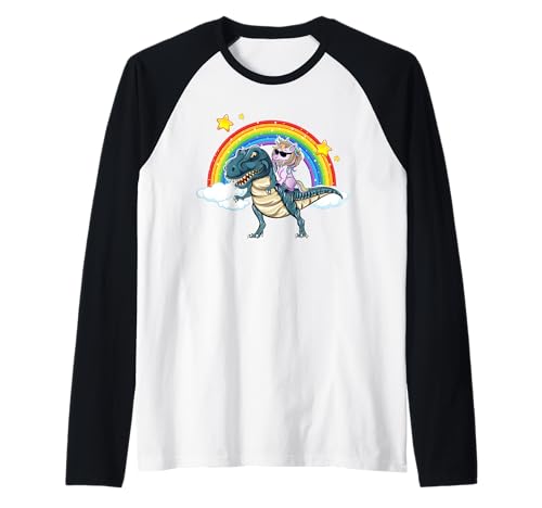 Einhorn Dinosaurier T-Rex Regenbogen Galaxie Jungen Mädchen Raglan Einhorn Dinosaurier T-Rex Regenbogen Galaxie Jungen Mädchen Raglan von Dinosaur Unicorn Shirts Gifts