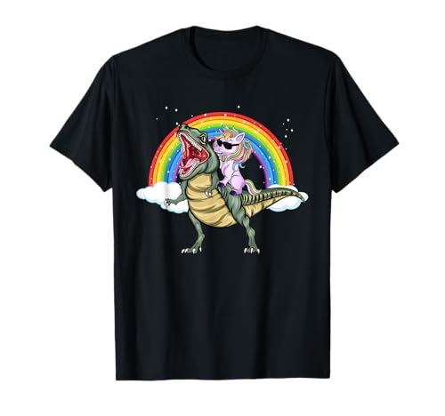 Einhorn Dinosaurier T-Rex Regenbogen Galaxie Jungen Mädchen T-Shirt Einhorn Dinosaurier T-Rex Regenbogen Galaxie Jungen Mädchen T-Shirt von Dinosaur Unicorn Shirts Gifts