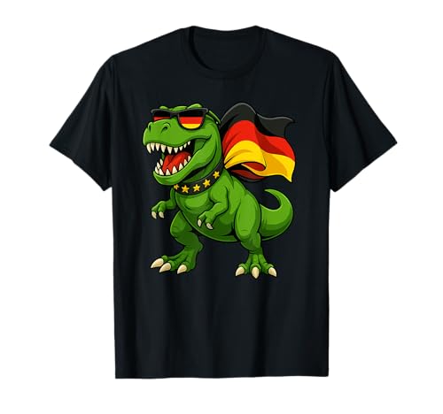 Dinosaurier Deutschland Flagge Trex Jungen Mädchen Kinder T-Shirt Dinosaurier Deutschland Flagge Trex Jungen Mädchen Kinder T-Shirt von DinosaurAxis1