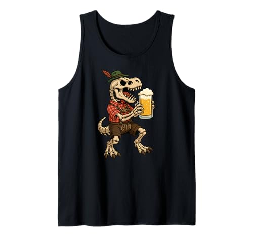 Dinosaurier Skelett Trex Bier Bayerisch Deutsch Kostüm Jungen Herren Tank Top Dinosaurier Skelett Trex Bier Bayerisch Deutsch Kostüm Jungen Herren Tank Top von DinosaurAxis1