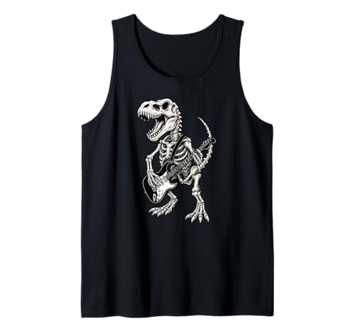 Dinosaurier Skelett Trex E-Gitarre Halloween Jungen Mädchen Tank Top Dinosaurier Skelett Trex E-Gitarre Halloween Jungen Mädchen Tank Top von DinosaurAxis1