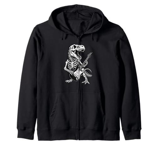 Dinosaurier Skelett Trex Halloween E-Gitarre Jungen Mädchen Kapuzenjacke Dinosaurier Skelett Trex Halloween E-Gitarre Jungen Mädchen Kapuzenjacke von DinosaurAxis1