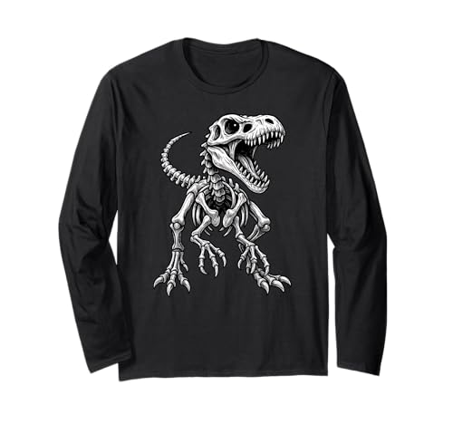 Dinosaurier Skelett Trex Halloween Jungen Mädchen Kinder Langarmshirt Dinosaurier Skelett Trex Halloween Jungen Mädchen Kinder Langarmshirt von DinosaurAxis1