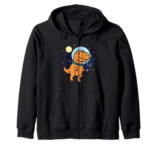 Dinosaurier Trex Astronaut Space Mond Jungen Mädchen Kinder Kapuzenjacke von DinosaurAxis1