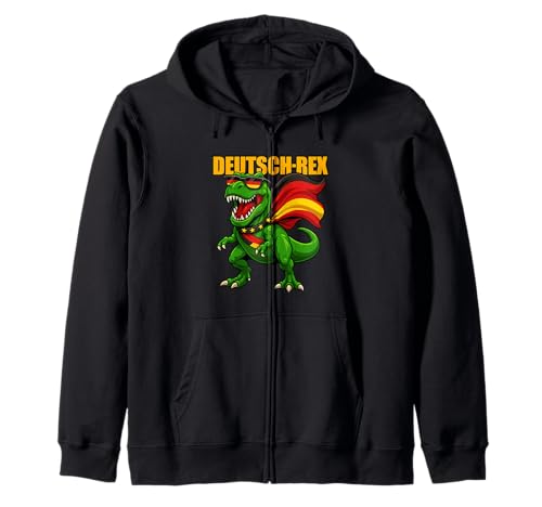 Dinosaurier Trex Deutsch Rex Deutschland Flagge Jungen Mädchen Kinder Kapuzenjacke von DinosaurAxis1
