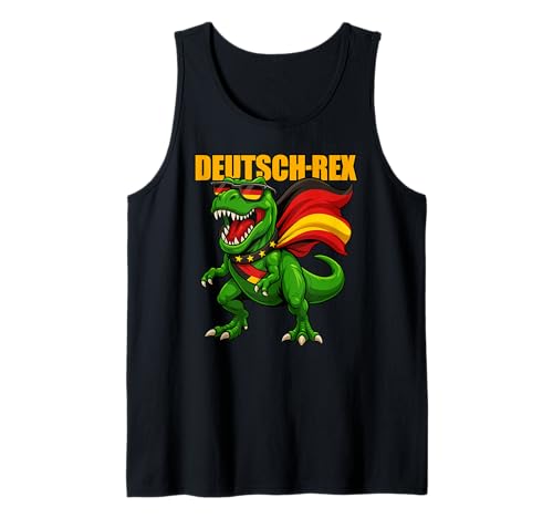 Dinosaurier Trex Deutsch Rex Deutschland Flagge Jungen Mädchen Kinder Tank Top Dinosaurier Trex Deutsch Rex Deutschland Flagge Jungen Mädchen Kinder Tank Top von DinosaurAxis1