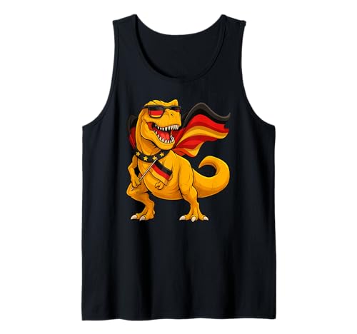 Gelbe Dinosaurier Trex Deutschlandflagge Jungen Mädchen Kinder Tank Top Gelbe Dinosaurier Trex Deutschlandflagge Jungen Mädchen Kinder Tank Top von DinosaurAxis1