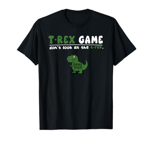 Lustiger Dinosaurier Dont Look Game Over Trex Spiel Jungen Mädchen Kinder T-Shirt von DinosaurAxis1