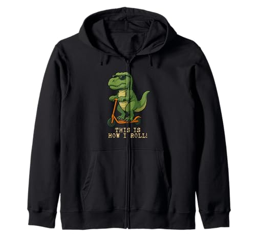 Lustiger Dinosaurier T Rex This Is How I Roll Scooter Jungen Mädchen Kapuzenjacke Lustiger Dinosaurier T Rex This Is How I Roll Scooter Jungen Mädchen Kapuzenjacke von DinosaurAxis1