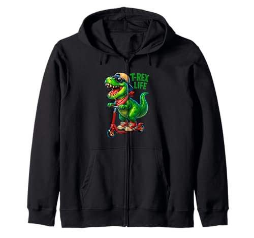Lustiger Dinosaurier Trex Life Reitscooter Jungen Mädchen Kinder Kapuzenjacke von DinosaurAxis1