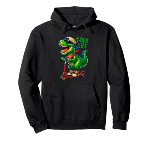 Lustiger Dinosaurier Trex Life Reitscooter Jungen Mädchen Kinder Pullover Hoodie von DinosaurAxis1