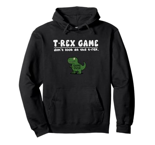 Lustiges Dinosaurier-Trex-Spiel Don't Look Game Over für Jungen Mädchen Kinder Pullover Hoodie von DinosaurAxis1